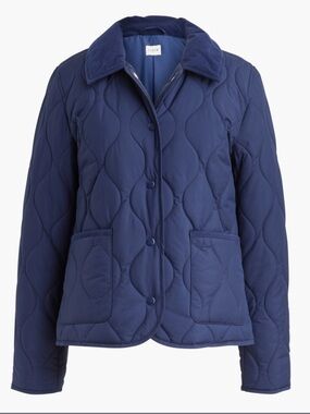 J.Crew Quilted Navy Barn Jacket